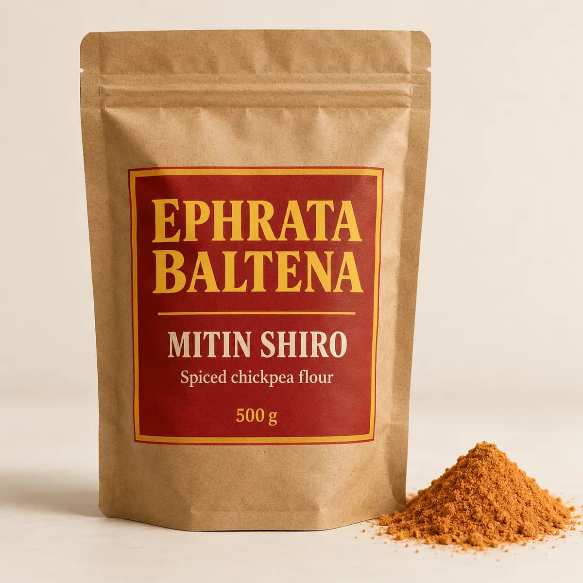 Illustration of a packaged Mitin shiro pouch