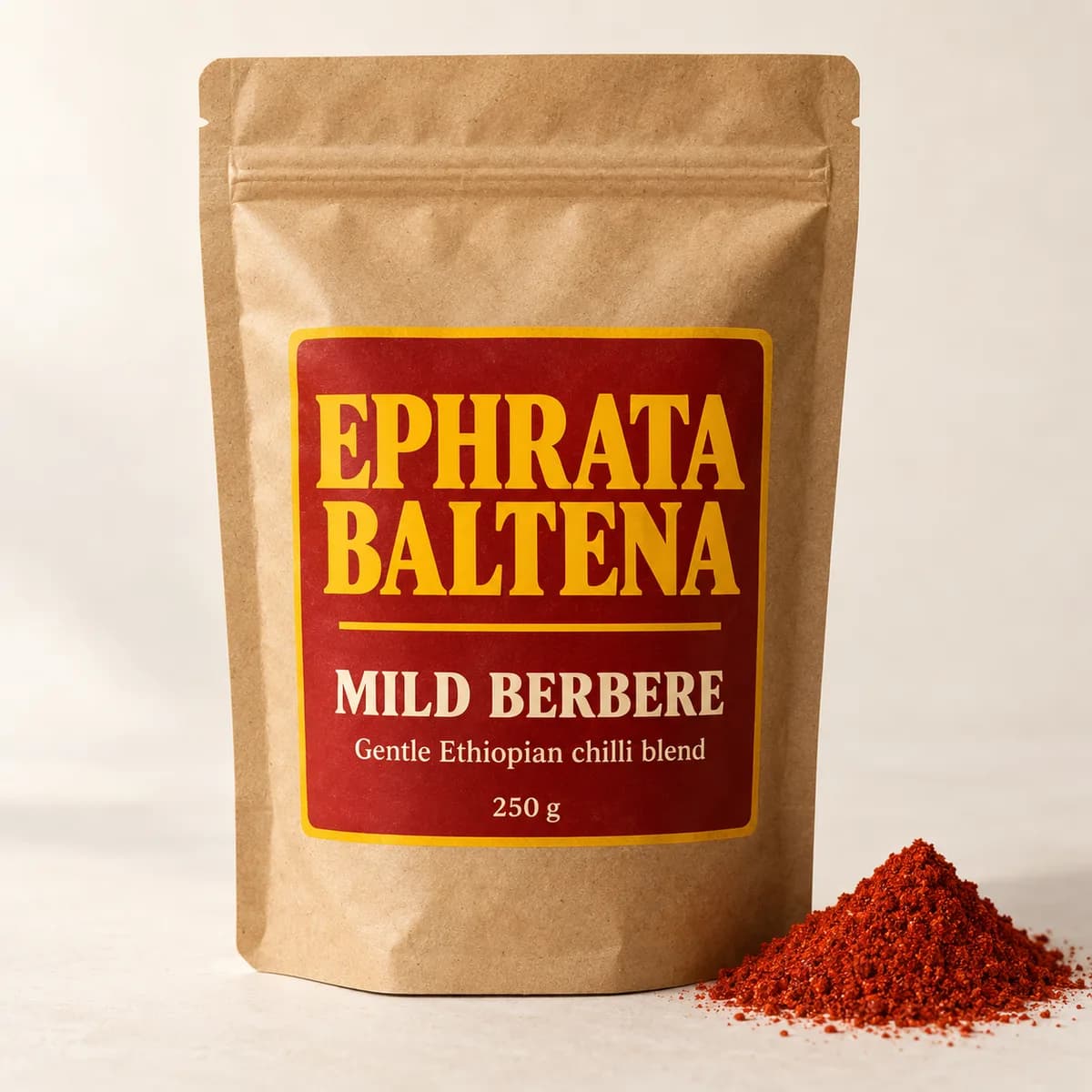 Illustration of a packaged Mild berbere pouch