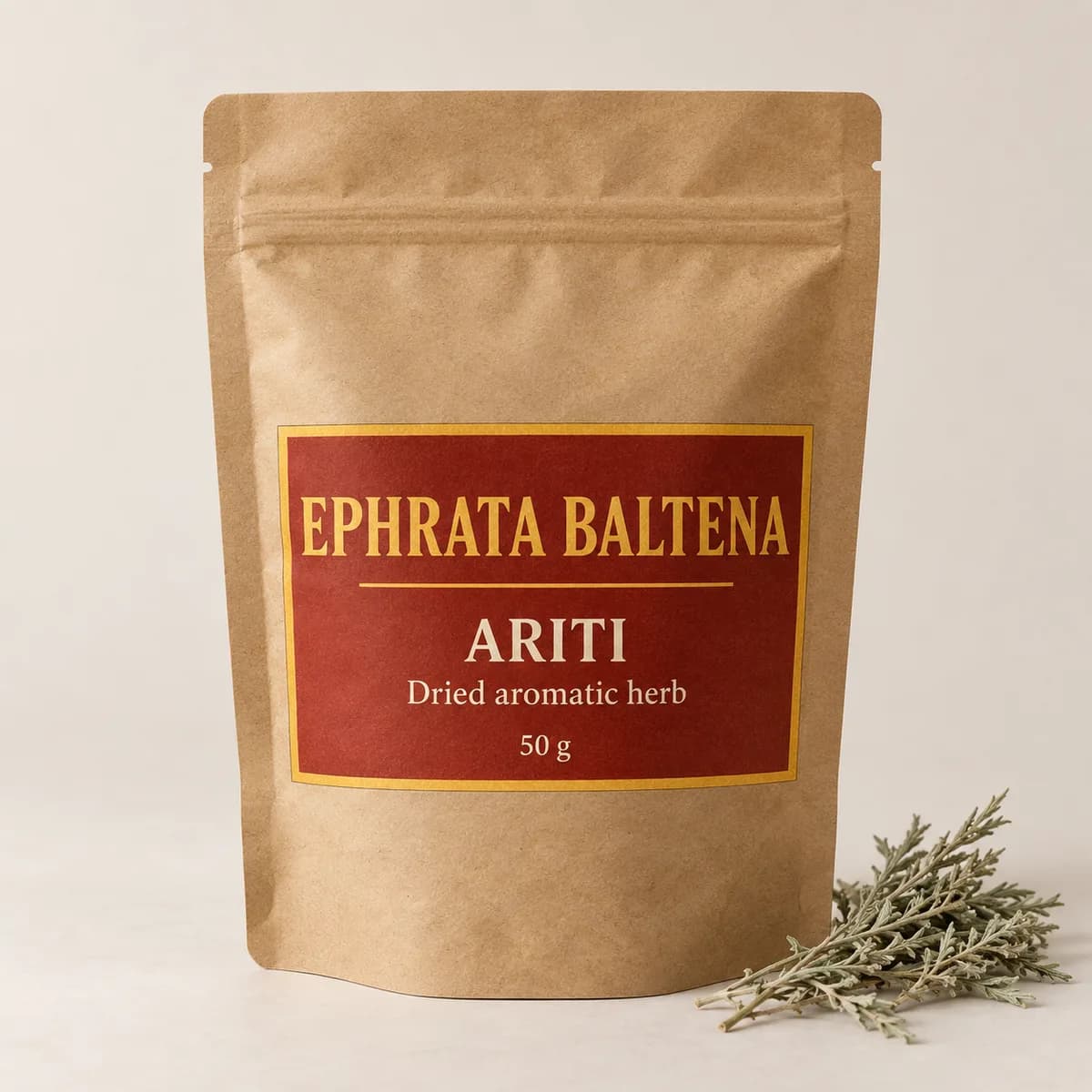 Illustration of a packaged Ariti pouch