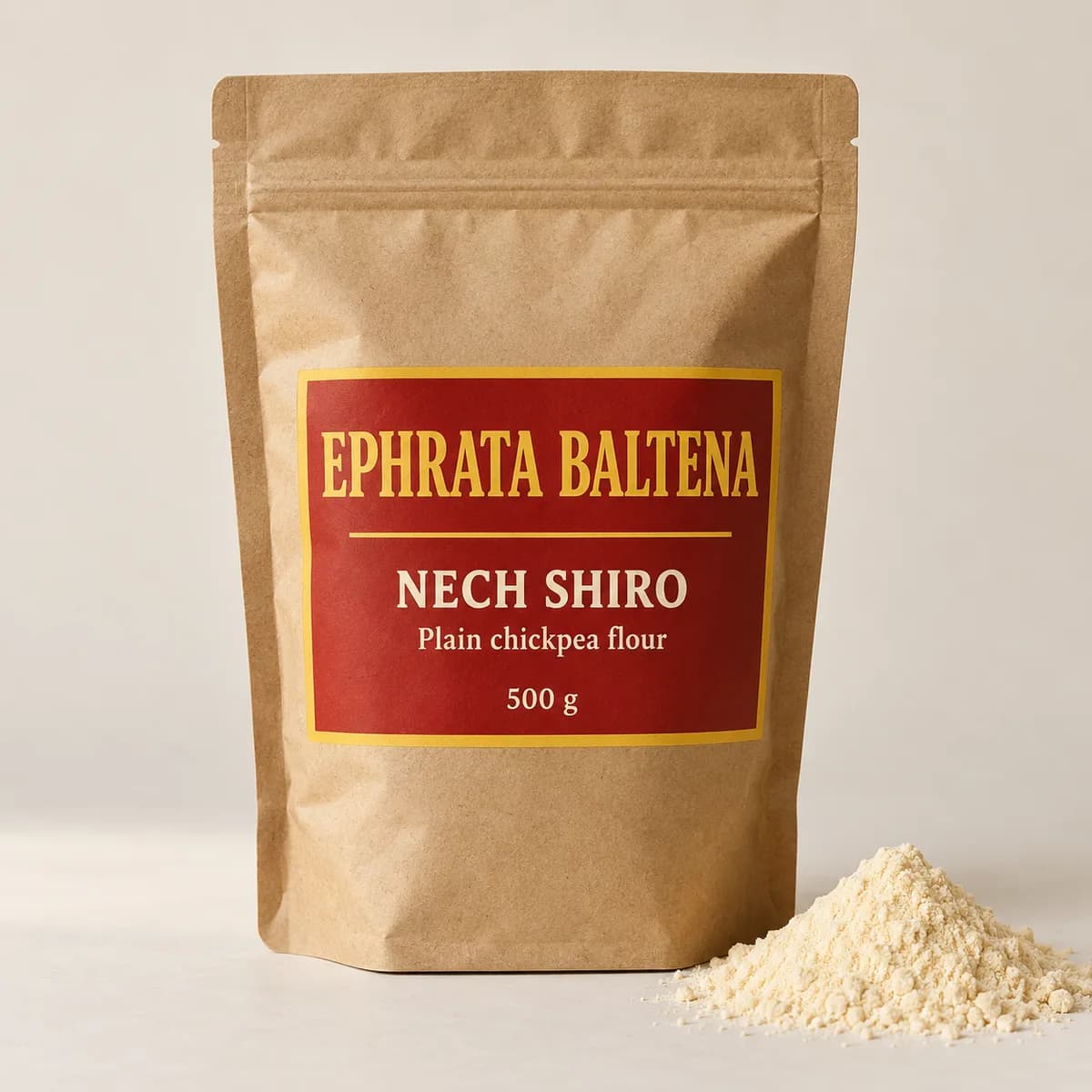 Illustration of a packaged Nech shiro pouch