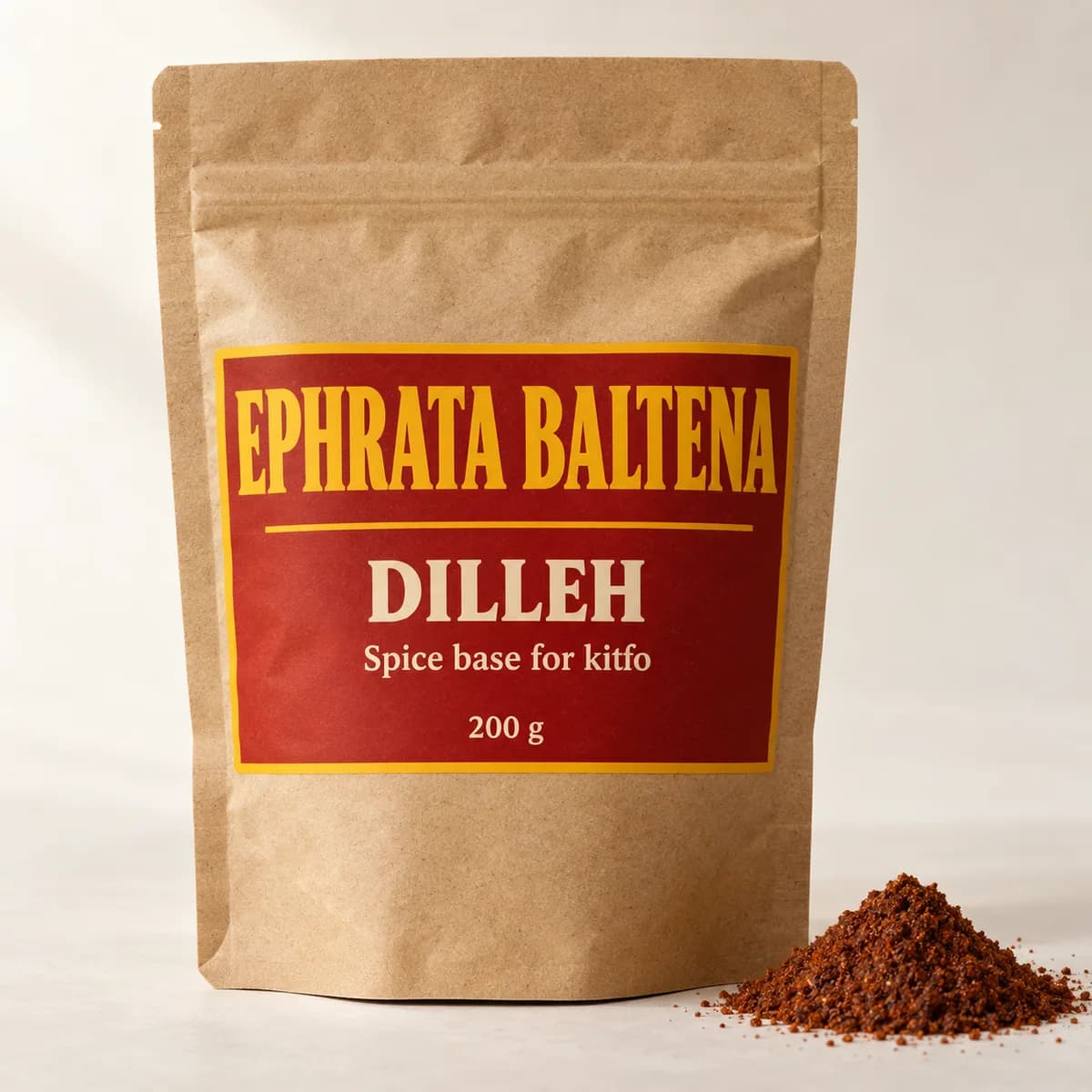 Illustration of a packaged Dilleh pouch