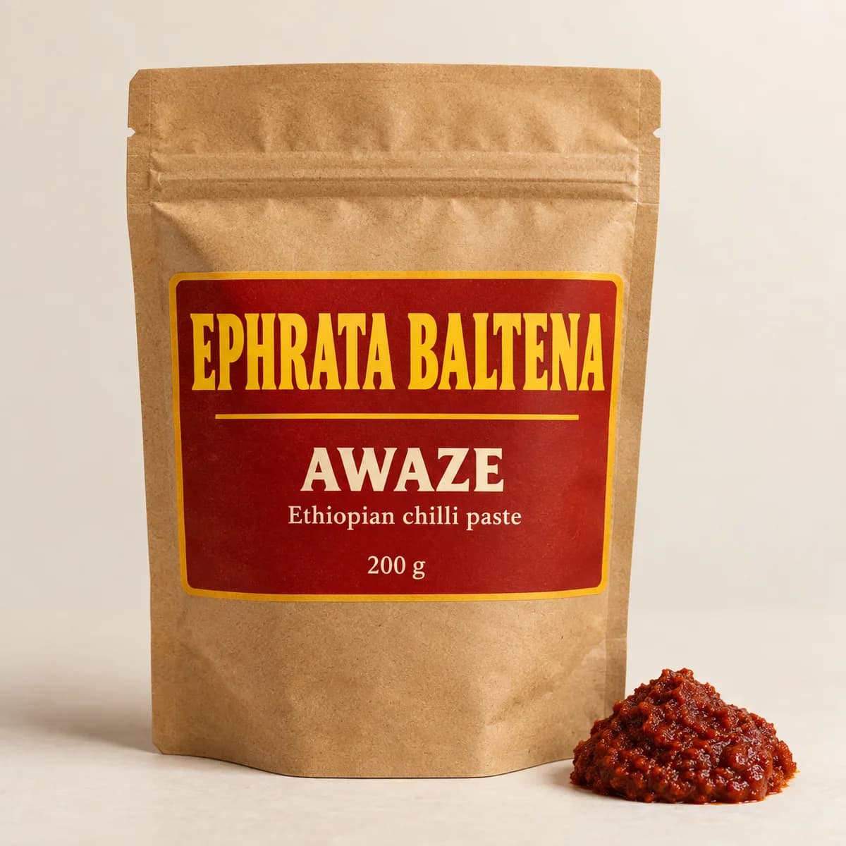 Illustration of a packaged Awaze pouch