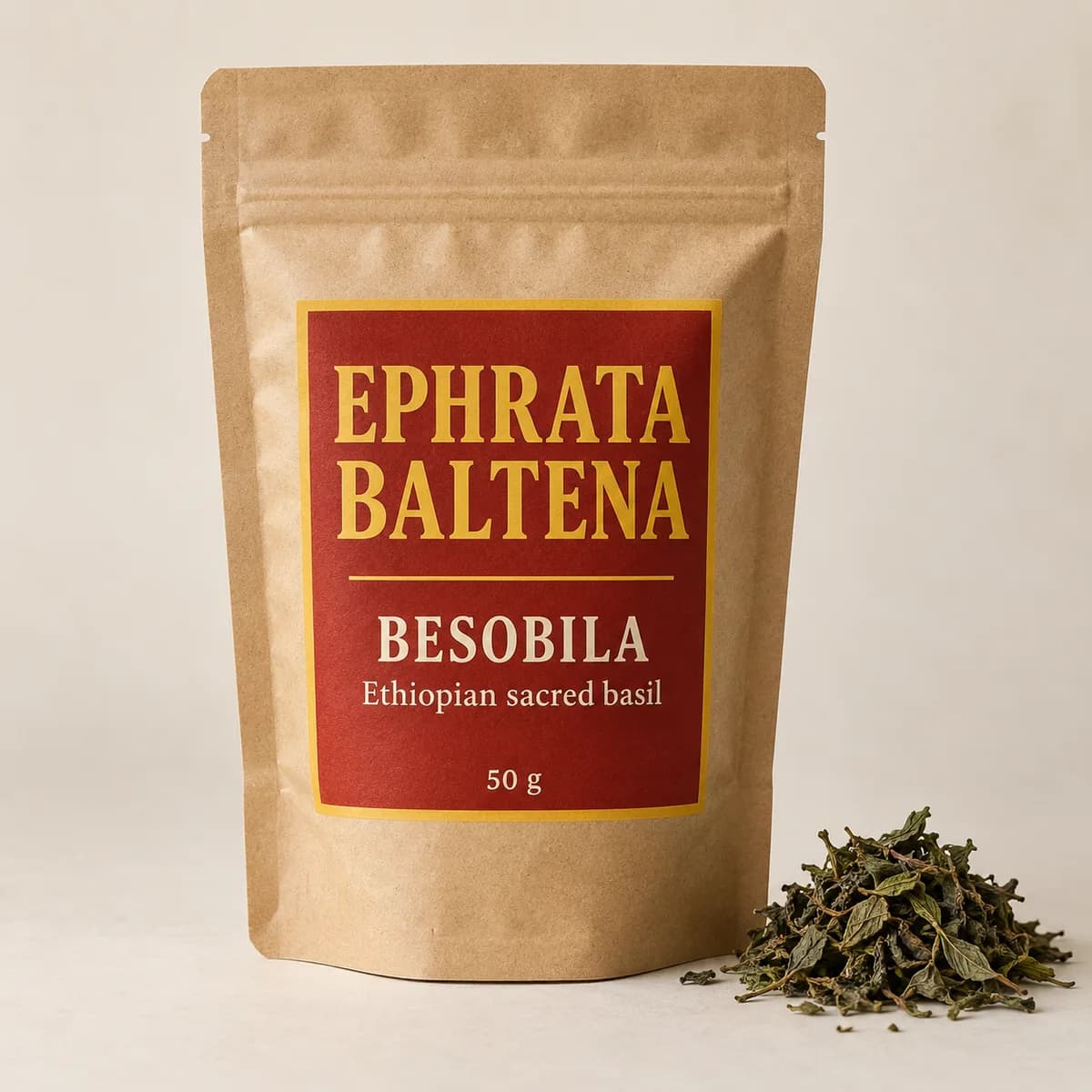 Illustration of a packaged Besobila pouch